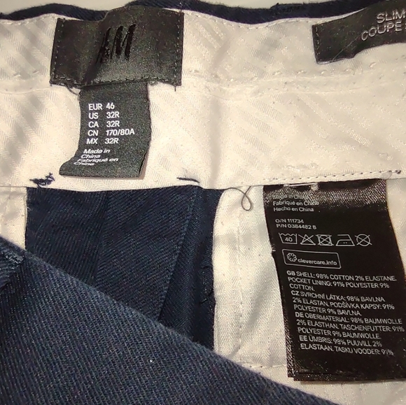 Navy pants 32R 30 unisex - Picture 4 of 5